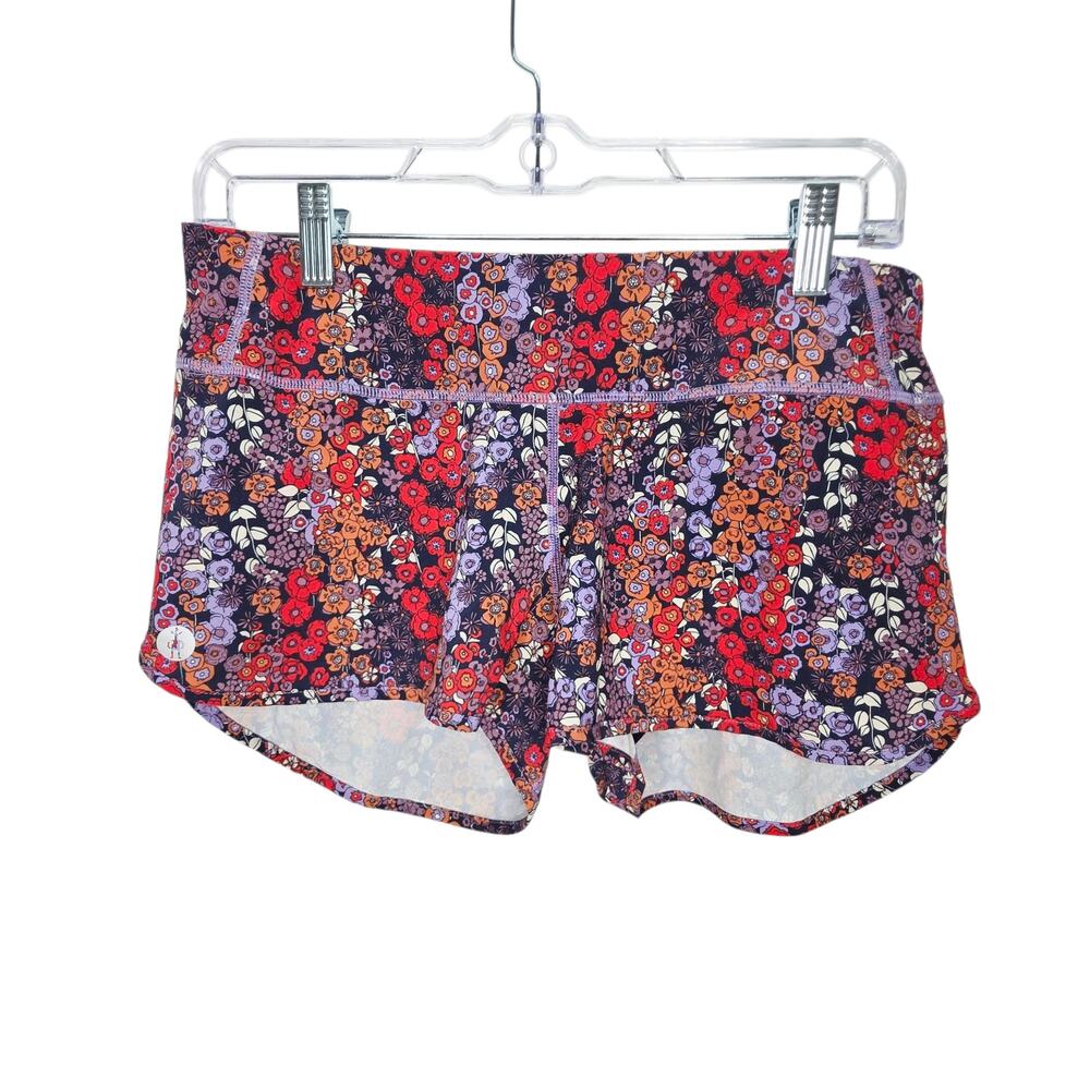 Smartwool Floral Boho Flow Shorts Womens Small Lightweight Shorts Active Running